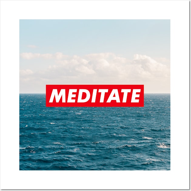 Meditate blue Wall Art by comecuba67